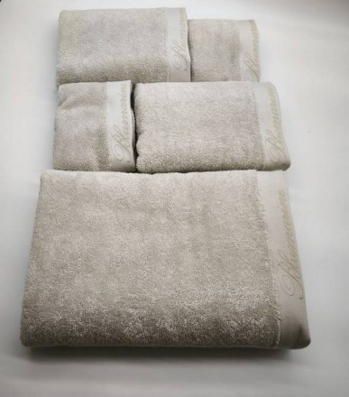 Набор полотенец 5 шт Blumarine SPA серый льняной 10 dove grey