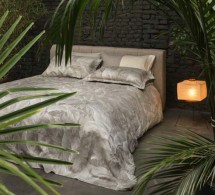 Постельное белье 2 спальное евро Fazzini FOLIAGE sasso серое