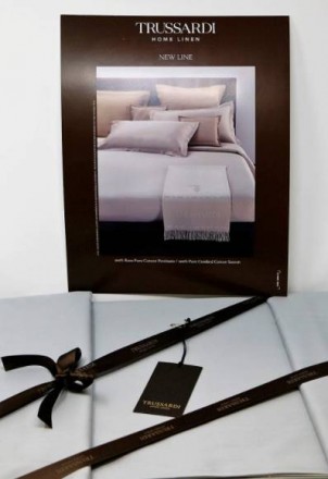 Постельное белье 2 спальное евро Trussardi LINE N31 Grigio серое