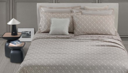 Постельное белье 2 спальное евро Trussardi STRUCTURE M56 Sabbia бежевое