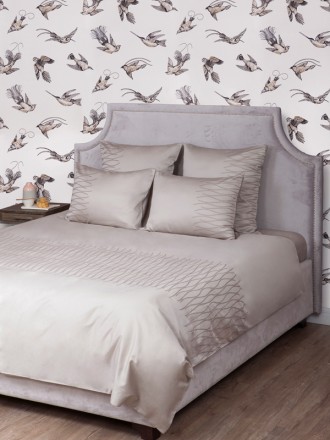 Простыня 240х280 Bovi (SB) Kioto серо-бежевая