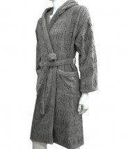 Халат велюровый Trussardi Overlogo Grey 004 серый