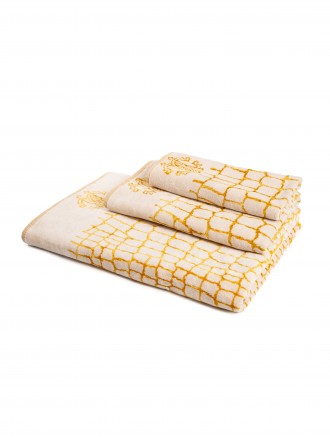 Набор полотенец 3шт Roberto Cavalli Cocco Gold 001 