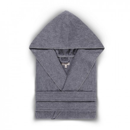 Халат хлопковый Hamam ASH Light Hooded Anthracite