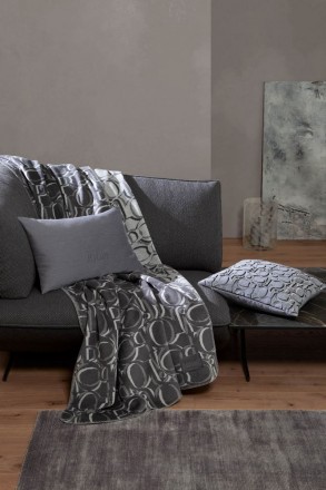 Плед 150х200 Joop ORNAMENT (751515) anthrazit-rauch