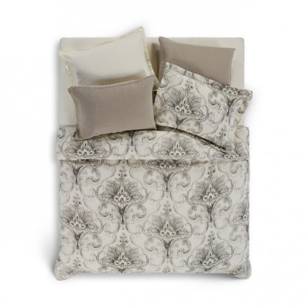 Пододеяльник 220x240 Hamam Vintage Iivory/Chocolatel слоновая