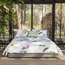 Постельное белье 1.5 спальное Fazzini TOUR grigio белое