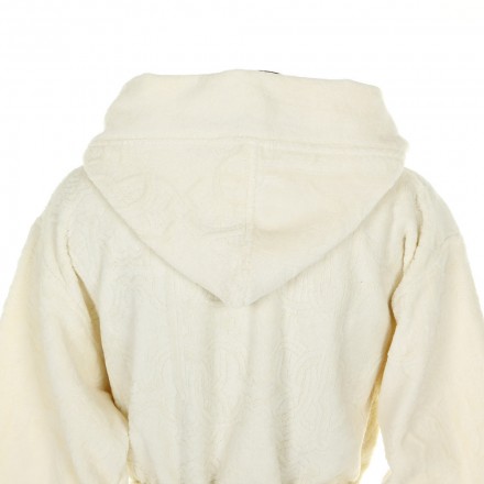 Халат велюровый Roberto Cavalli Logo слоновая кость