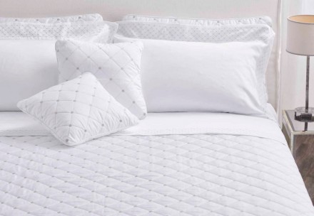 Постельное белье 2 спальное евро Mastro Raphael FONTAINEBLEAU M1 white