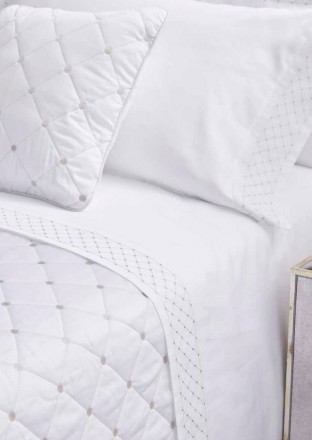 Постельное белье 2 спальное евро Mastro Raphael FONTAINEBLEAU M1 white