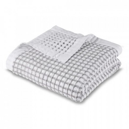 Плед 130x180 L'appartement Sonia waffle белый с серым