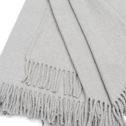 Плед 140x200 Schoner Wohnen Basics hellgrau