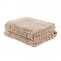 Плед 130x180 Hamam Heritage Natural Cotton светло-карамельный