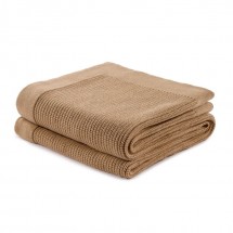 Плед 130x180 Hamam Heritage Natural Cotton темно-карамельный