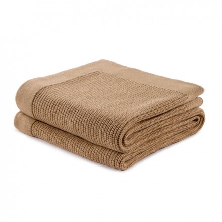 Плед 130x180 Hamam Heritage Natural Cotton темно-карамельный