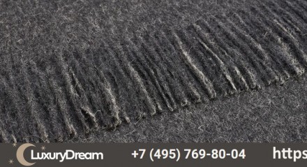 Плед 130х200 Bronte Alpaca Charcoal серый