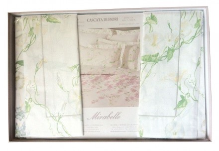 Постельное белье 1.5 спальное Mirabello Cascata di Fiori светло-серое
