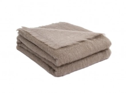 Плед 140x180 Brun De Vian-Tiran MOHAIR TAUPE