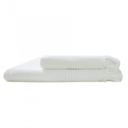 Полотенце 50x100 Hamam Meyzer Tassels белый