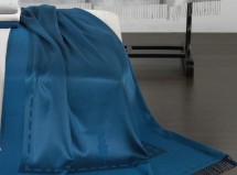 Плед 130x180 Trussardi NEW BORDER STITCH U40 Blu синий