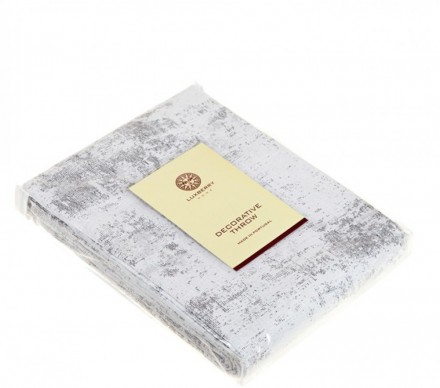 Покрывало 150х220 Luxberry Amber бело-серое