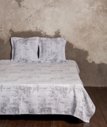 Покрывало 150х220 Luxberry Amber бело-серое