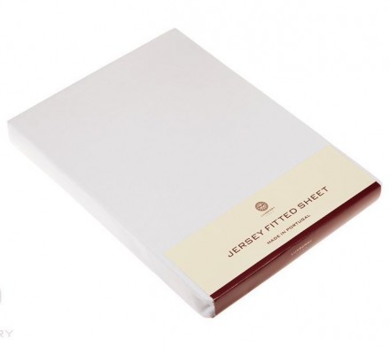 Простыня 140х200х30 Luxberry (Т) Трикотаж Джерси белая