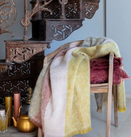 Плед 140x180 Brun De Vian-Tiran MOHAIR PAYSAGE CULTURES