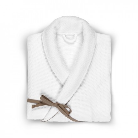 Халат Hamam Tosya белый/коричневый