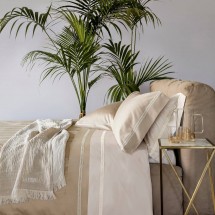 Постельное белье 2 спальное евро La Perla MACRAME torrone бежевое