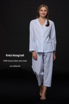 Пижама Celestine KRETA SUIT белая с голубым