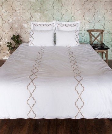 Пододеяльник 150х210 Bovi Roma белый-золотой
