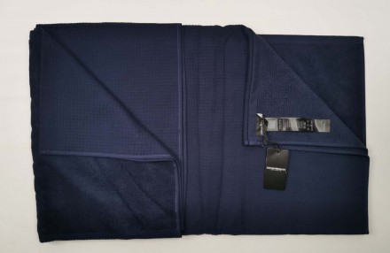 Полотенце 100x170 Emporio Armani MARE navy blue темно-синее 