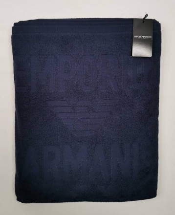 Полотенце 100x170 Emporio Armani MARE navy blue темно-синее 