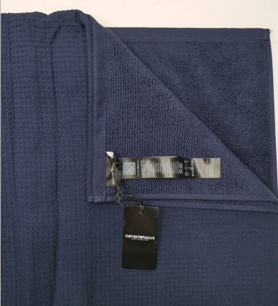 Полотенце 100x170 Emporio Armani MARE navy blue темно-синее 