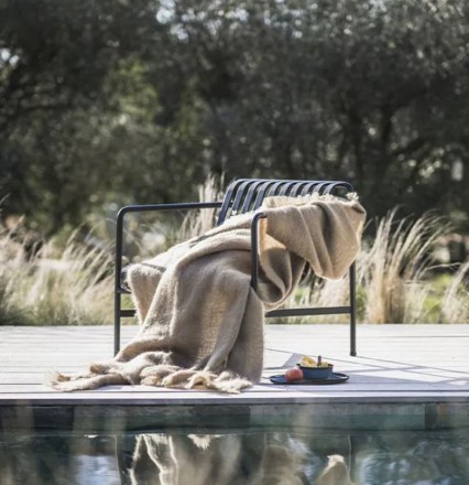 Плед 140x180 Brun De Vian-Tiran MOHAIR MOKA