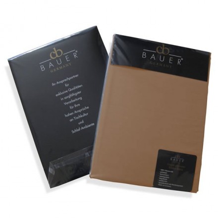 Простыня 260х270 Curt Bauer Uni Mako Satin коричневая