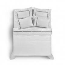 Пододеяльник 240x220 Hamam Wave Sateen white/dark grey бел/т.серый