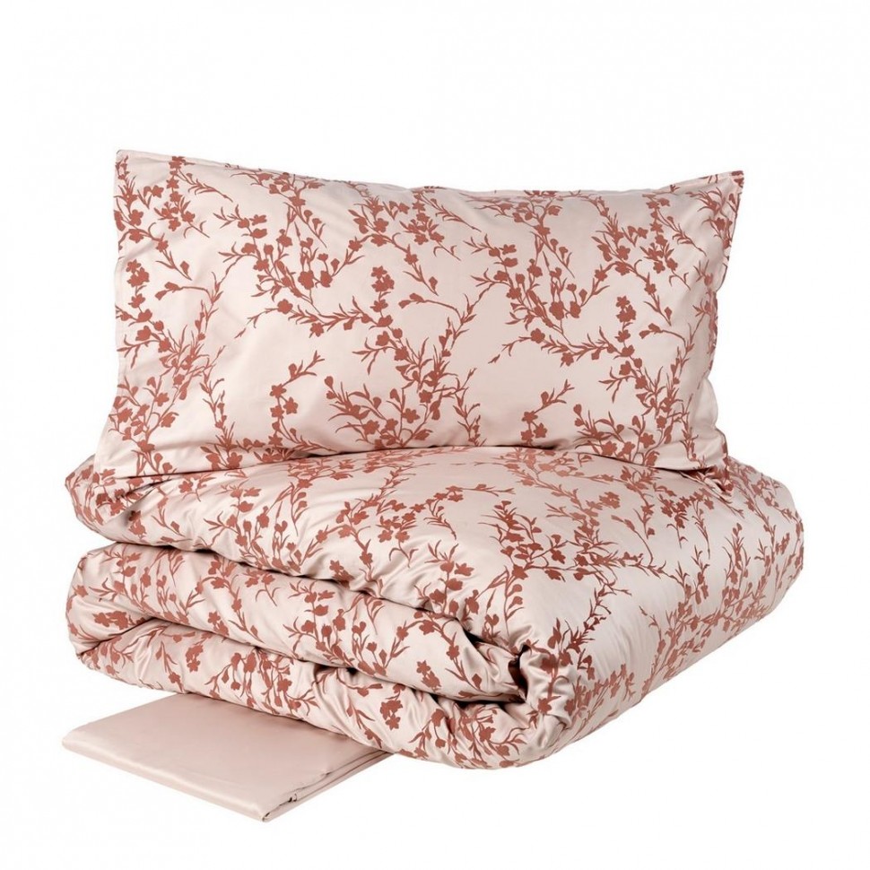 Постельное белье 2 спальное евро La Perla RAMAGE rosa light corall