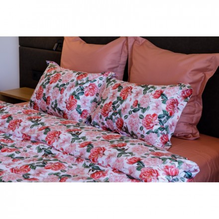 Постельное белье семейное German Grass Coral Peony 