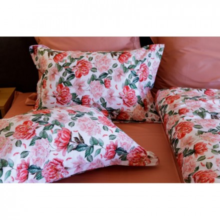 Постельное белье семейное German Grass Coral Peony 