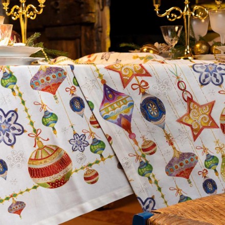 Скатерть 170x170 Tessitura Toscana Telerie STARDUST 