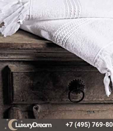 Полотенце 100х150 Hamam Meyzer Tassels белое