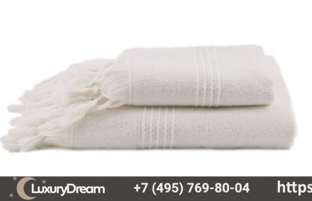 Полотенце 100х150 Hamam Meyzer Tassels белое