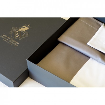 Постельное белье семейное German Grass Twist grey white