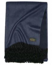 Плед кашемировый 130х180 Glen Saxon UNI BKL 122 blue