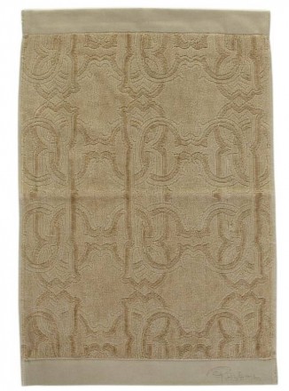 Полотенце 100х150 Roberto Cavalli LOGO бежевое