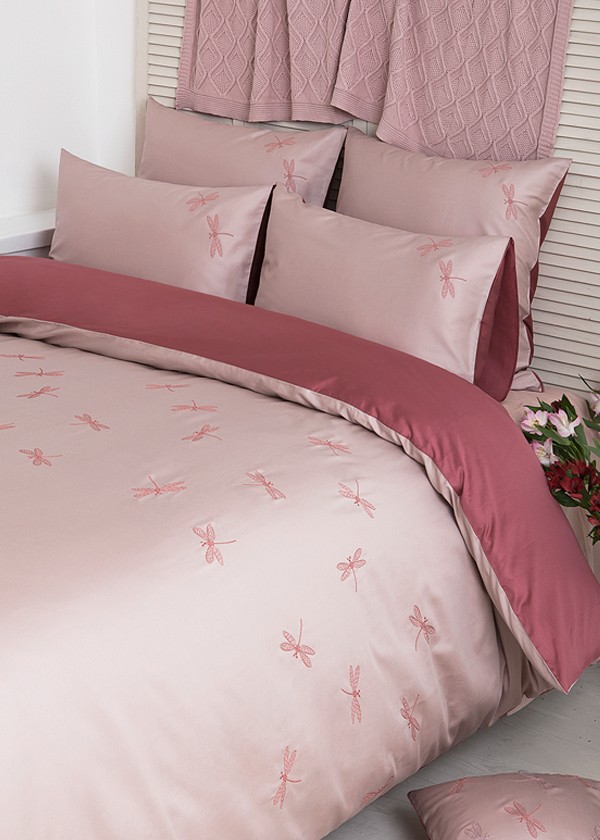 Простыня на резинке 160x200x30 Bovi Fairy Tale пудрово-розовая