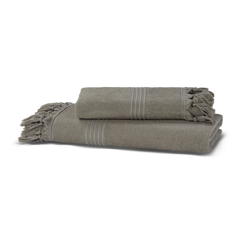 Полотенце 100х150 Hamam Meyzer Tassels серый