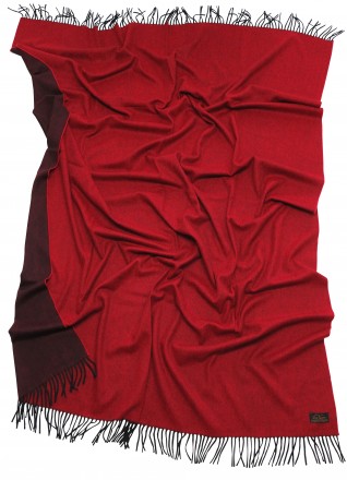 Плед шерстяной 130х180 Lamcash Vale Black Scarlet